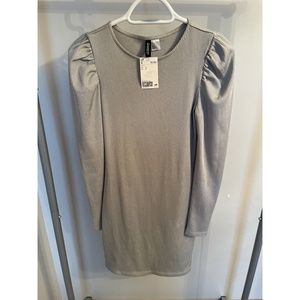 Women's Gray Long Sleeve Dress